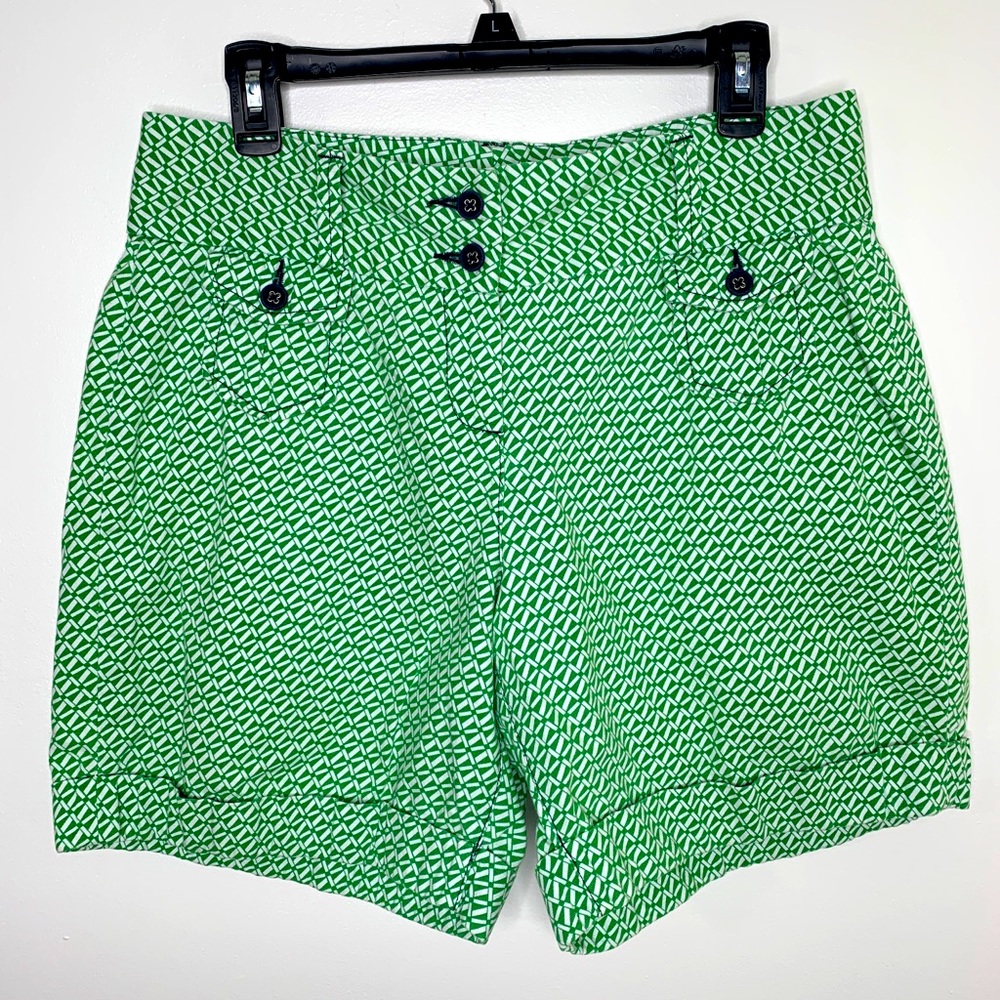 LL Bean Geometric Print Women’s Shorts Size 10 Vintage Retro